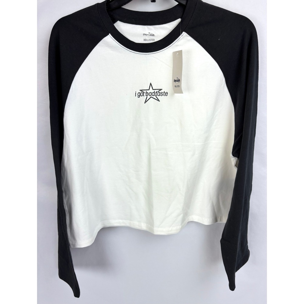 New Hollister Freya Skye Bad Taste Long Sleeve White Oversized Shirt Size Small